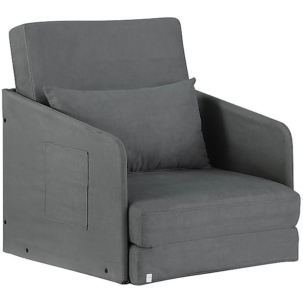 HOMCOM Schlafsofa Waschbarer Bezug 2 Seitentaschen 70 x 76 x 77 cm günstig online kaufen
