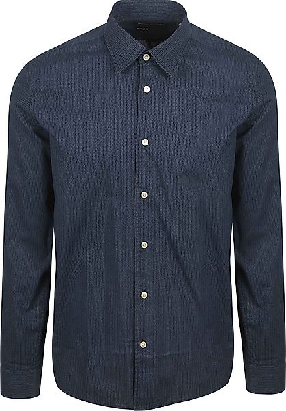 Marc O'Polo Hemd Druck Navy - Größe M günstig online kaufen