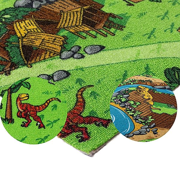 Steffensmeier Teppichboden Buddy, Rechteckig, Dino, Kinderzimmer günstig online kaufen