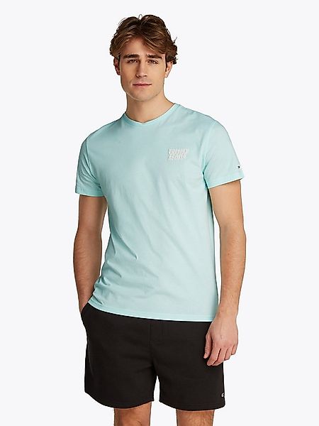 Tommy Jeans T-Shirt TJM SLIM BUBBLE PRINT SS TEE EXT mit gummierten Print günstig online kaufen