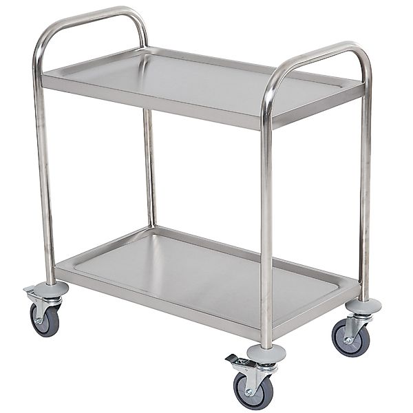 HOMCOM Servierwagen Küchenwagen mit Rollen 2 Regale 71L x 41B x 81H cm aus günstig online kaufen