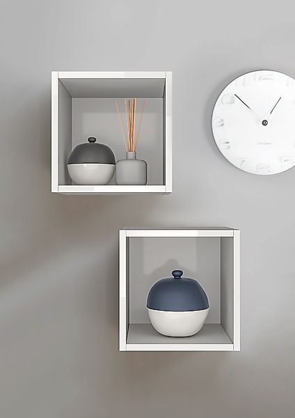 INOSIGN Wandregal »Wandregal Infinity«, (Set, 2 St., 2 kleine Würfelregale) günstig online kaufen