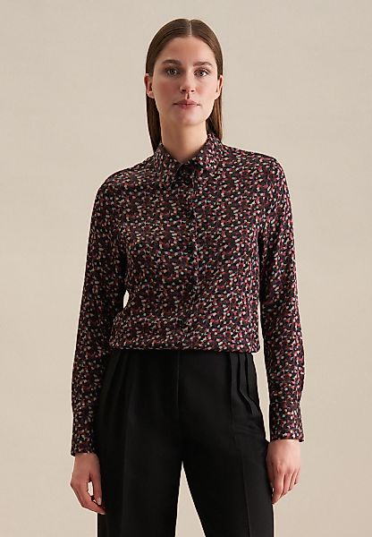 seidensticker Hemdbluse "Schwarze Rose", Langarm Kragen Druck günstig online kaufen