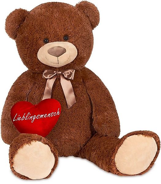 BRUBAKER Kuscheltier XXL Teddybär 100 cm groß mit Herz Lieblingsmensch (1-S günstig online kaufen