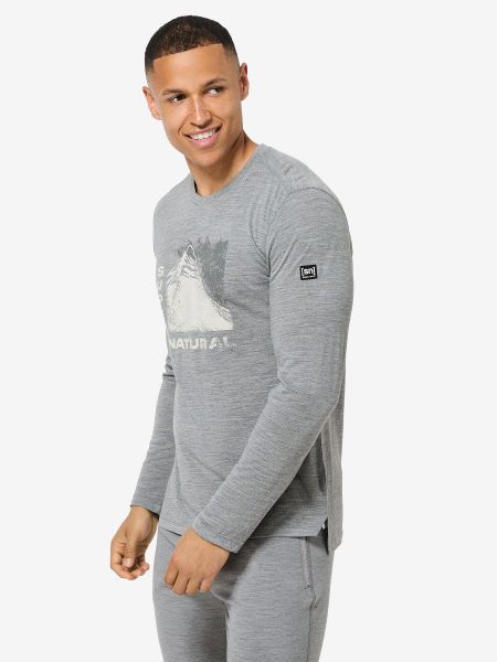SUPER.NATURAL Langarmshirt für Herren, Merino M günstig online kaufen