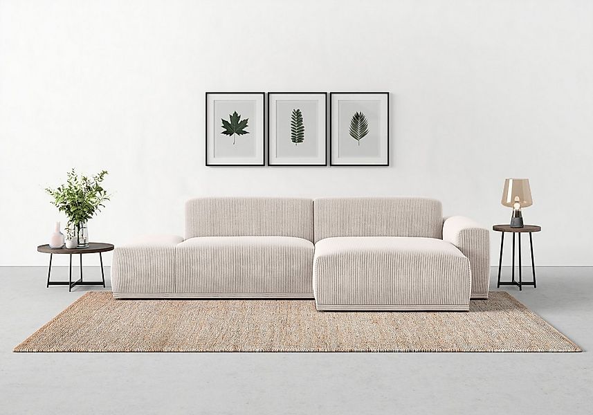 TRENDMANUFAKTUR Ecksofa Braga, mit hochwertigem Kaltschaum, L-Form, in Cord günstig online kaufen