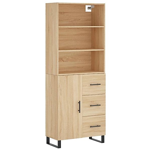 vidaXL Highboard Sonoma-Eiche 69,5x34x180 cm Holzwerkstoff 3189472 günstig online kaufen