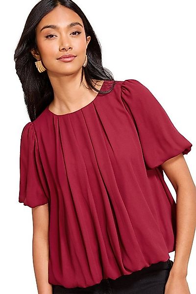 Friends Like These Kurzarmbluse Friends Like These Kurzärmelige Plissee-Blu günstig online kaufen