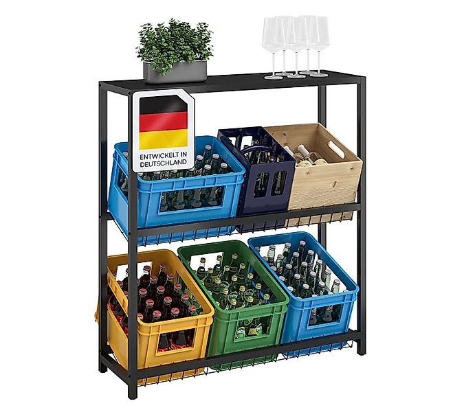 STEELSØN Flaschenregal Montune mit Ablagefläche, Getränkekistenregal in Sch günstig online kaufen