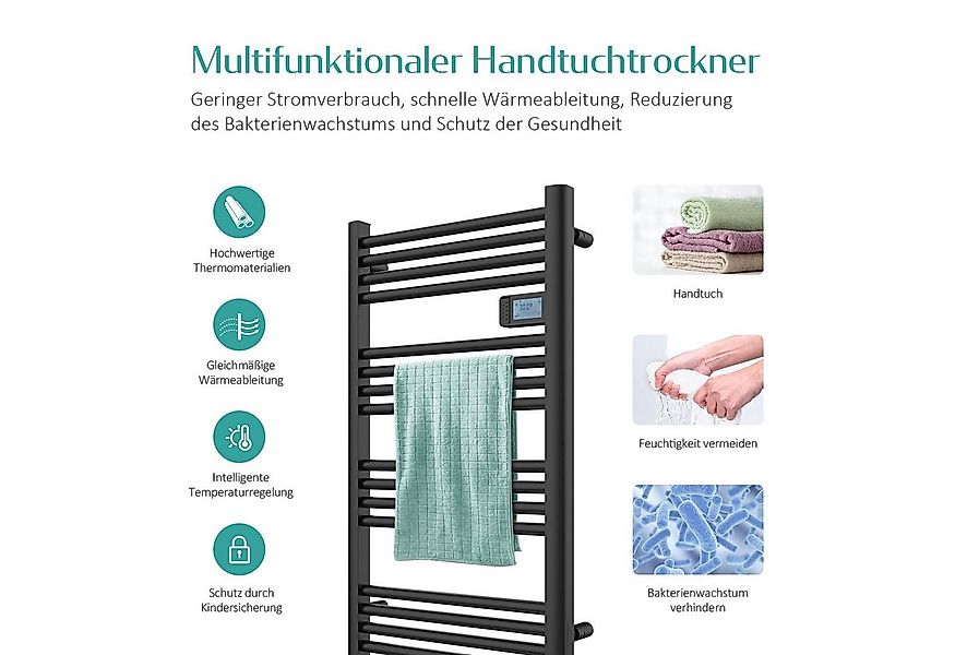 EMKE Elektrischer Badheizkörper Gerade mit Intelligenten Thermostat LED-Tem günstig online kaufen