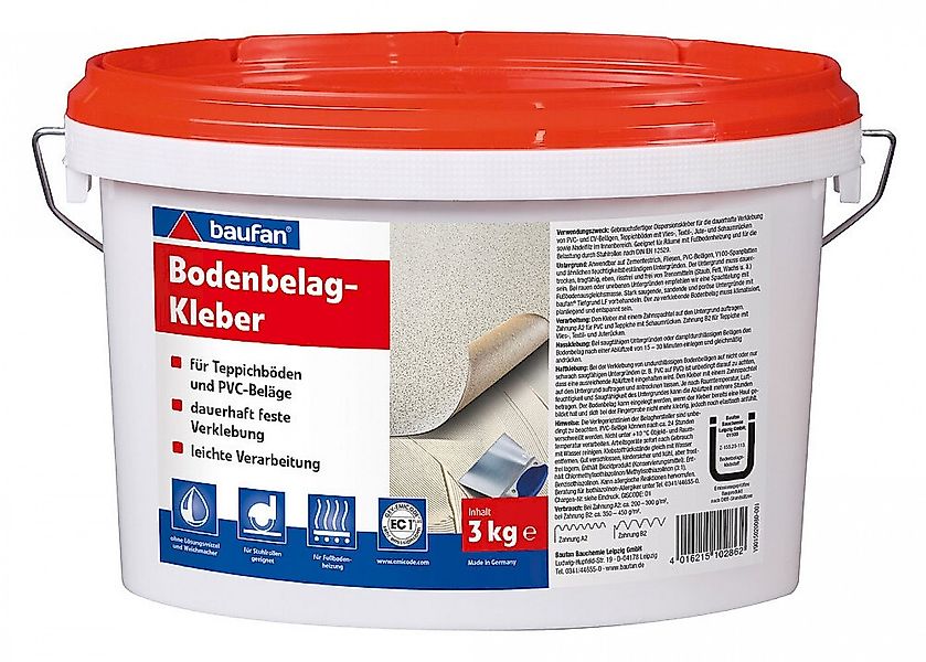 baufan® Dispersionskleber Bodenbelag-Kleber Bodenbelagskleber für Teppichbö günstig online kaufen