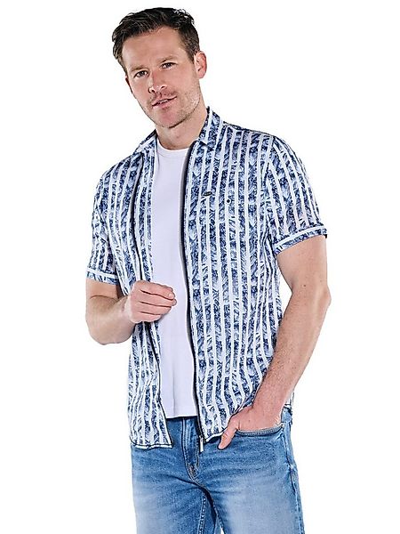 Engbers Kurzarmhemd Herren Hemd gemustert, Marineblau günstig online kaufen