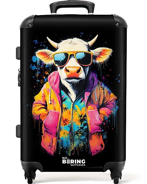 NoBoringSuitcases.com© Hartschalen-Trolley Stier mit Mantel und günstig online kaufen