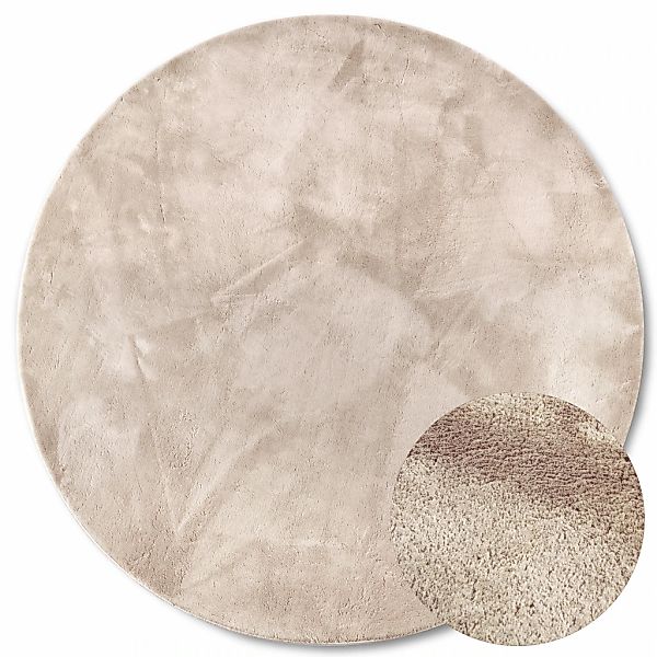 Villeroy & Boch Teppich Leon, rund, Höhe: 15 mm, Langflor, Shaggy, einfarbi günstig online kaufen