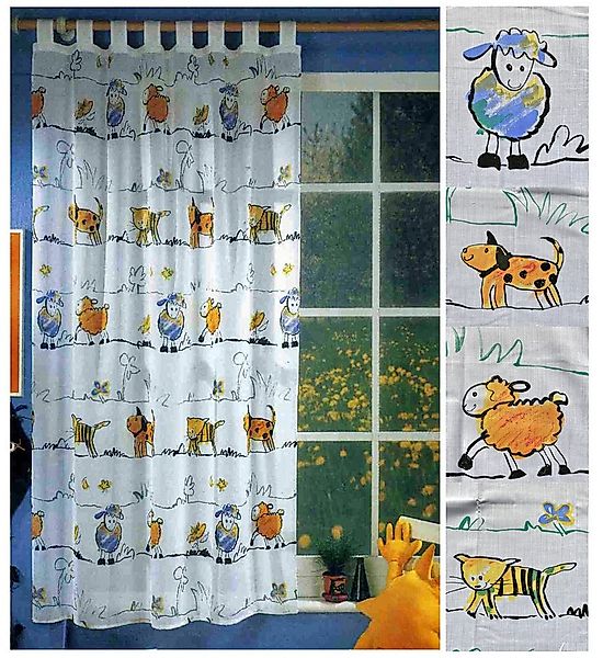 heimtexland Vorhang heimtexland ® Kindergardine Schlaufenschal Kinderzimmer günstig online kaufen