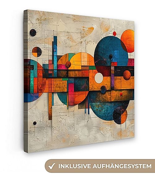 OneMillionCanvasses® Leinwandbild Kunst - Bunt - Modern - Formen, Fotodruck günstig online kaufen