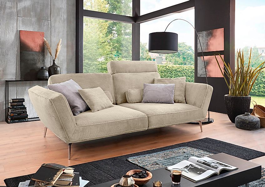 set one by Musterring Big-Sofa »SO 4500«, Füße chromfarben, wahlweise mit K günstig online kaufen