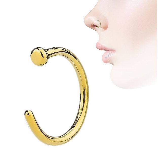 Taffstyle Nasenpiercing Fake Ring Piercing Hoop Septum Lippe Brust Intim, N günstig online kaufen