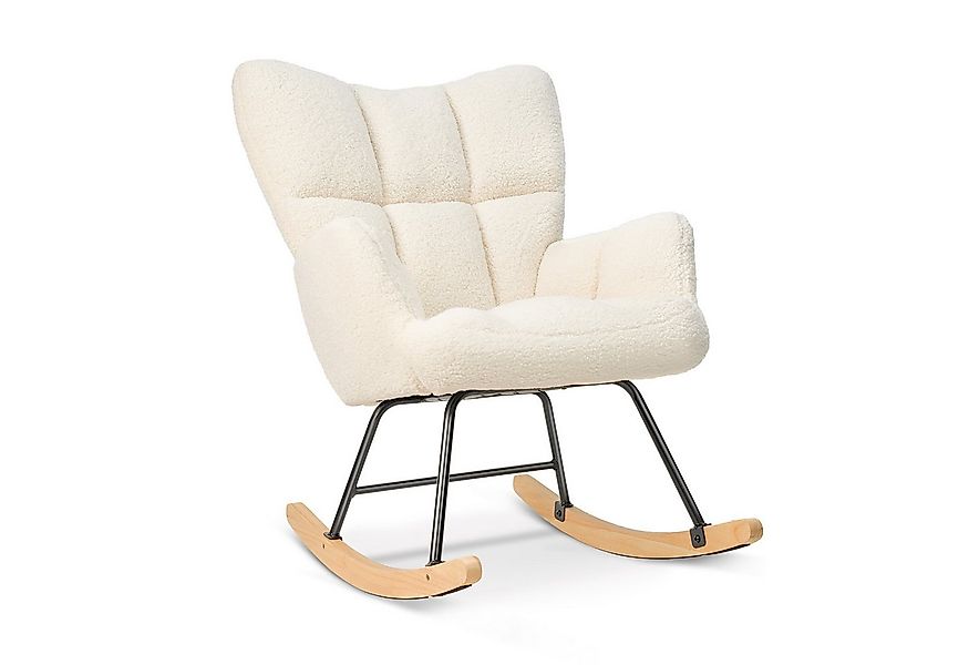 HawthyHome Schaukelstuhl gepolstert Relaxsessel für Wohnzimmer Schlafzimmer günstig online kaufen