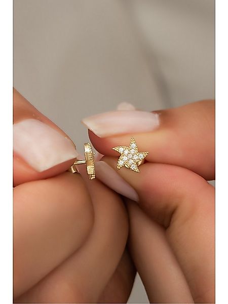 Nisan Ohrring-Set, Silber Ohrringe Damen – Kleine Seestern Ohrstecker mit Z günstig online kaufen