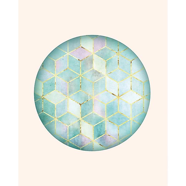 Komar Bild "Mosaik Circle Verde" Formen  Kunst 1 Stk. tlg. Wandbild zur Dek günstig online kaufen