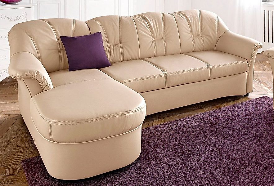 DOMO collection Ecksofa Flores Schlafsofa, B/T/H: 233/142/86 cm, L-Form, wa günstig online kaufen