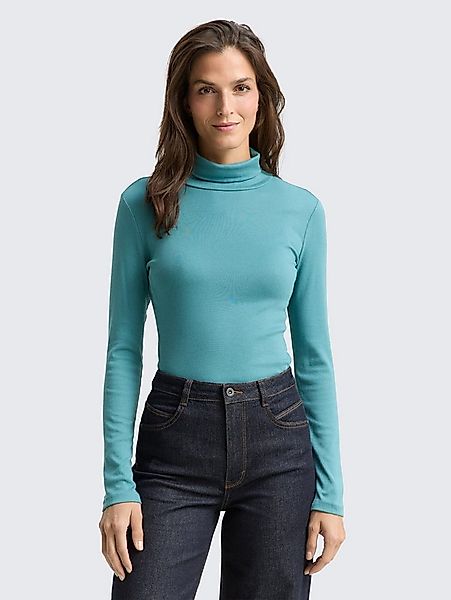 TOM TAILOR Langarmshirt T-Shirt Langarmshirt mit Rollkragen günstig online kaufen