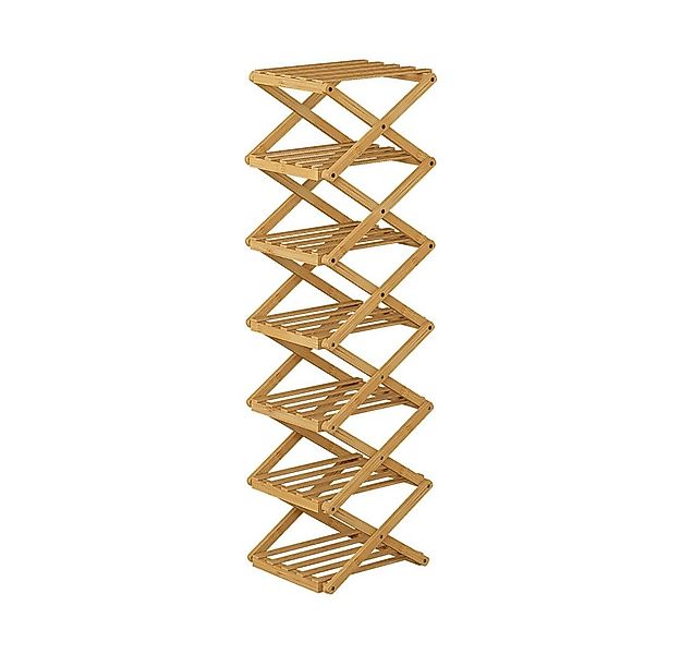 Vicco Schuhregal Ziggy, Bambus, 26 x 100.5 cm mit 7 Fächern günstig online kaufen