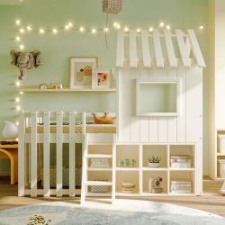 REDOM Kinderbett Hausbett aus Massivholz mit günstig online kaufen