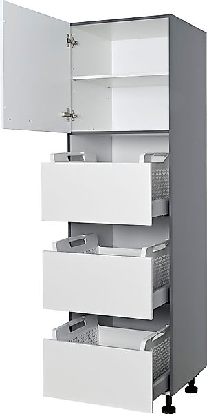 Express Küchen Wäscheschrank ARTA vormontiert günstig online kaufen