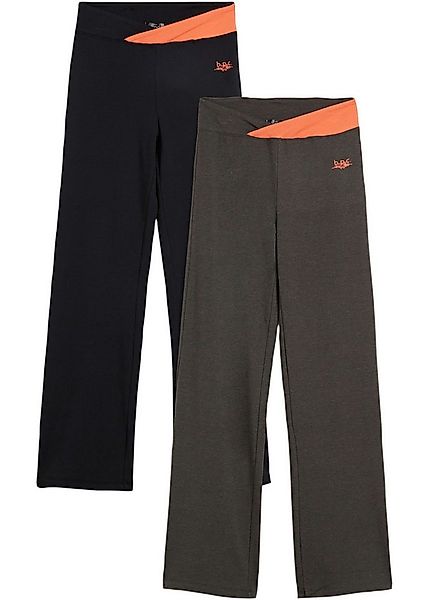 bonprix Sporthose (Packung, 2-tlg., 2) Baumwoll-Sporthose, Bootcut (2er Pac günstig online kaufen
