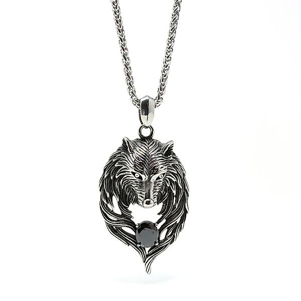 DALMARO Edelstahlkette Lederkette Edelstahl 316 WOLF günstig online kaufen