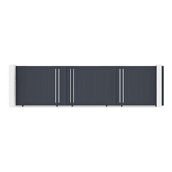 Casanoov Schiebetor 6M Giona H 160 Graues Aluminium günstig online kaufen