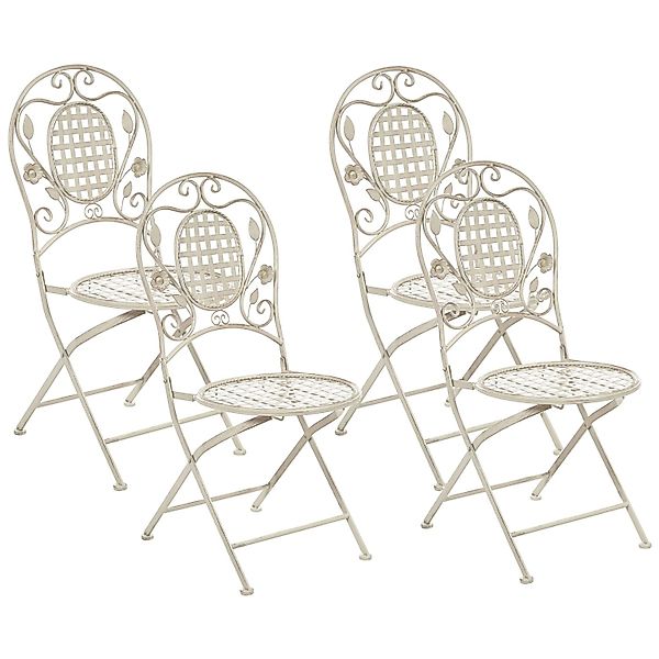 Beliani Gartenstuhl Weiss 52x43x93 günstig online kaufen