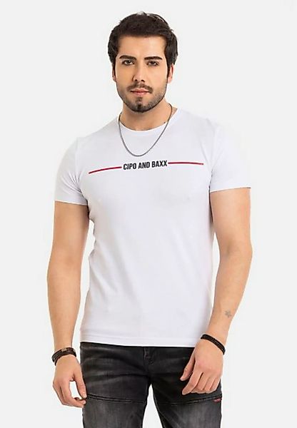 Cipo & Baxx T-Shirt mit coolem Markenprint günstig online kaufen