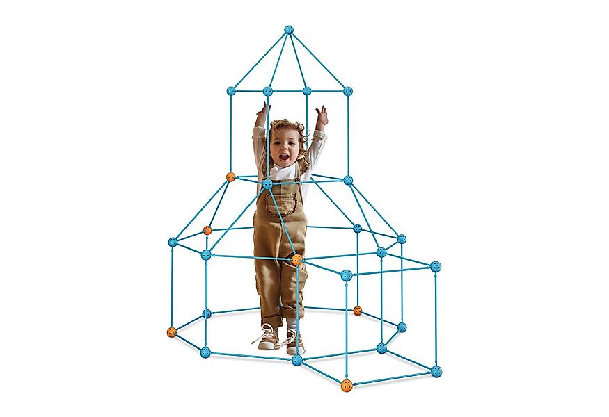 relaxdays Spielzelt DIY Konstruktionsspielzeug Höhle bauen (85-tlg) günstig online kaufen