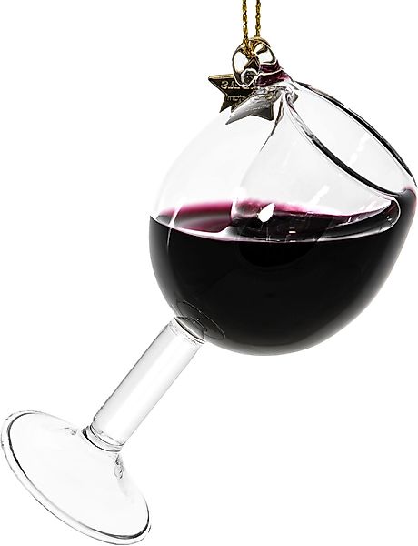 SIKORA Christbaumschmuck BS552 Rotweinglas Glas Ornament günstig online kaufen
