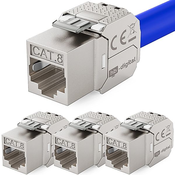 hb-digital 4x Keystone Modul CAT 8.1 RJ45 LSA Vergoldete Kontakte GHMT günstig online kaufen