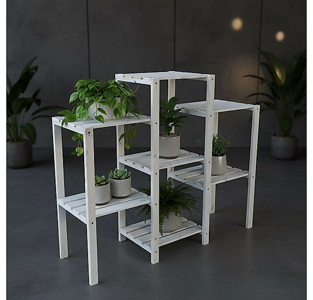 Melko Blumenständer Blumenpodest Blumenregal Blumentreppe Holz ver. Farben günstig online kaufen