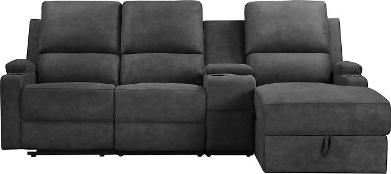 Home affaire Ecksofa Napori Multimediasofa, 3er Kinosessel XXL, L-Form, Kin günstig online kaufen