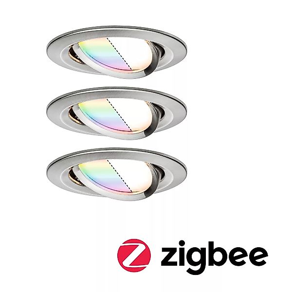 Paulmann "LED Einbauleuchte Smart Home Zigbee 3.0 Nova Plus Coin Basisset s günstig online kaufen