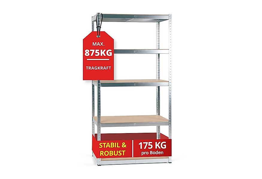Stagecaptain Schwerlastregal Lagerregal - 5 variabel montierbare Böden - au günstig online kaufen