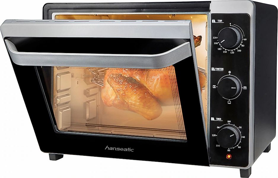 Hanseatic Minibackofen "17194935, 30 L Volumen, 1600 W" Grillrost, Fettpfan günstig online kaufen
