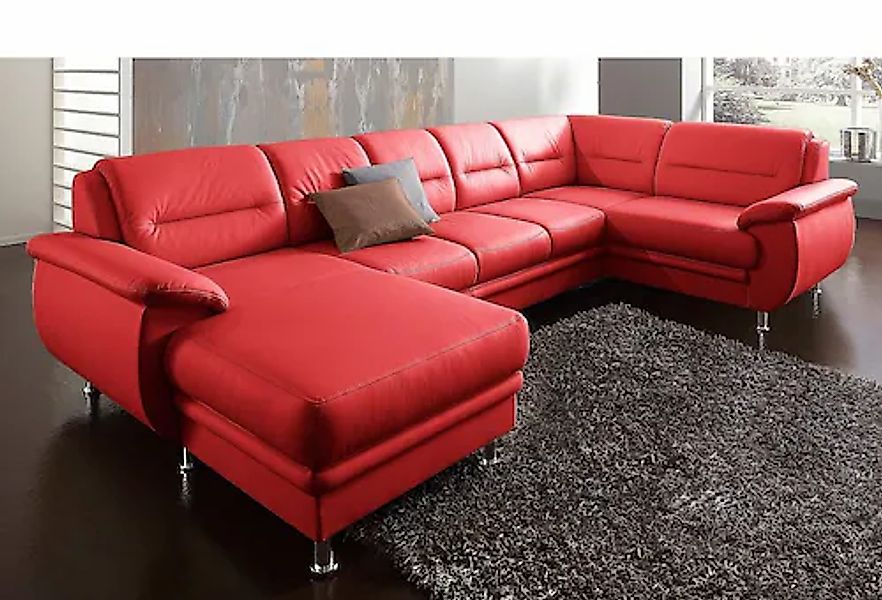 sit&more Wohnlandschaft »Mailand U-Form, B: 312 cm« optional Bettfunktion günstig online kaufen