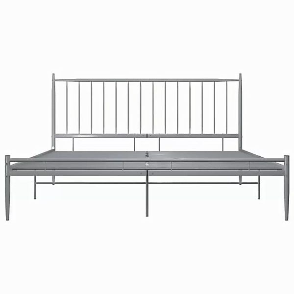 furnicato Bettgestell Bett Grau Metall 140x200 cm (1-tlg) günstig online kaufen