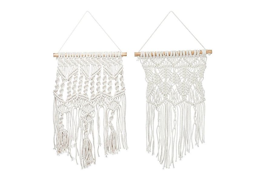 relaxdays Wanddekoobjekt Makramee Wandbehang im 2er Set günstig online kaufen