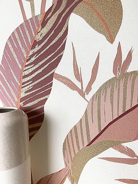 Newroom Vliestapete, Rose Tapete Modern Dschungel günstig online kaufen