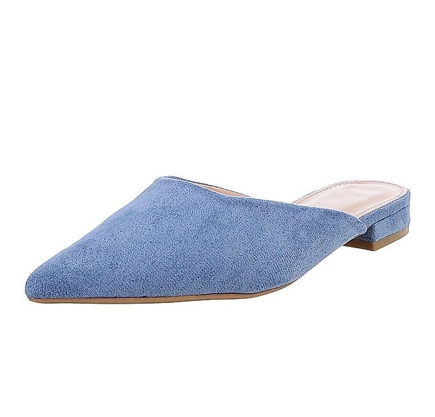 Ital-Design Elegante Slipper aus Wildlederimitat für Damen Pantolette (8937 günstig online kaufen