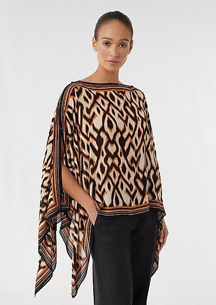 comma Poncho Indoor-Poncho Chiffon-Poncho mit All-over-Print günstig online kaufen