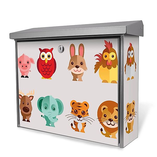 Banjado Briefkasten Edelstahl 38.5x31.5x12cm Ohne Zeitungsfach Inkl. Montag günstig online kaufen